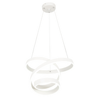 Thumbnail for Matt White Aluminium and Acrylic LED Pendant with Remote Control