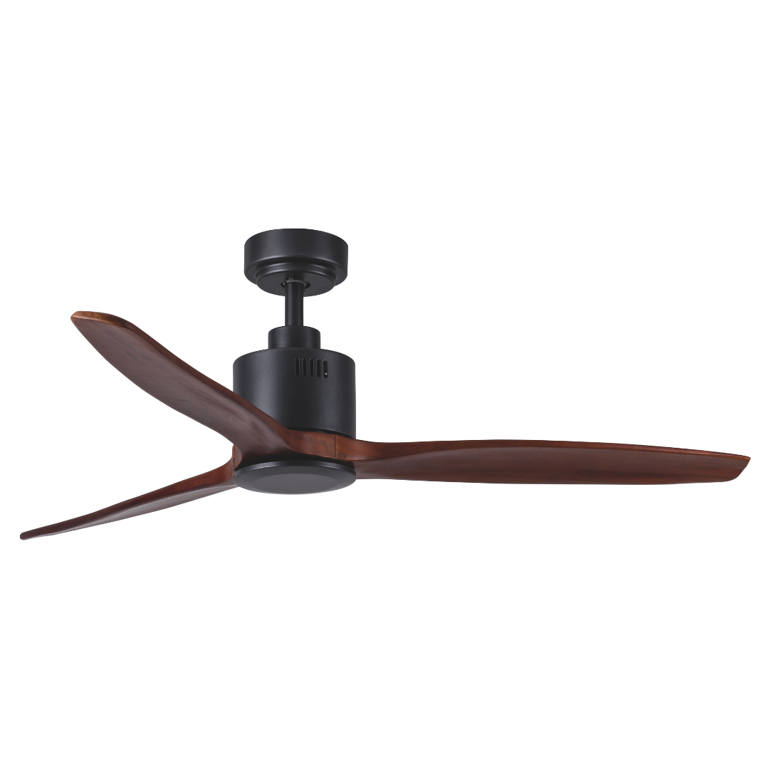 Metal, ABS and Wood, No Light 40W Copper Coil Reversible DC Motor 3 Wood Blades