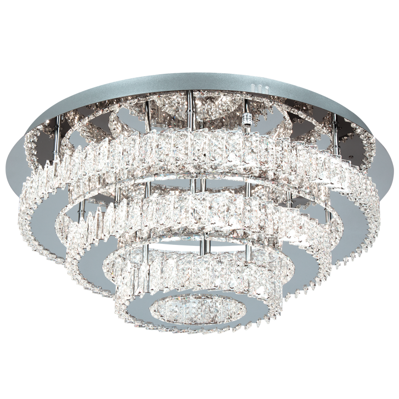 Crystal Stainless Steel LED Ceiling Light 56W 4000K