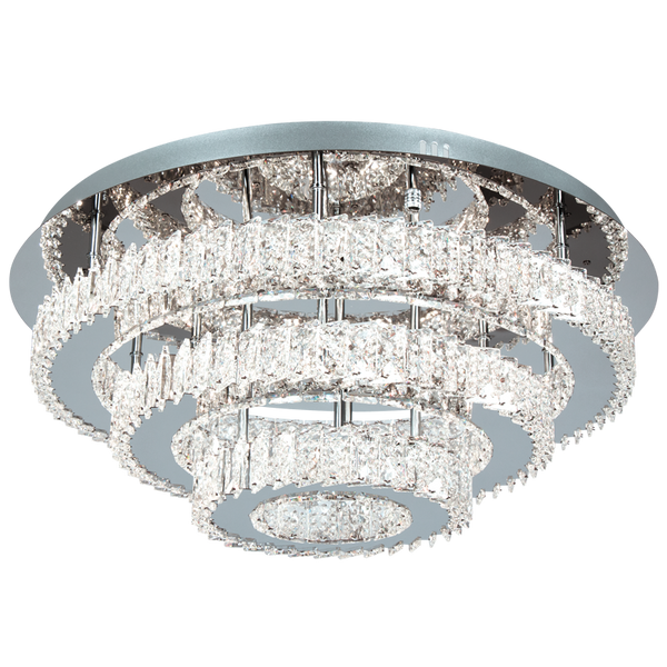 Crystal Stainless Steel LED Ceiling Light 56W 4000K