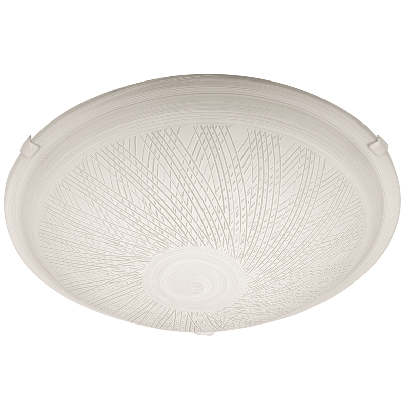 Bright Star Patterned White Glass White Clips 3X60W ES 400Mm