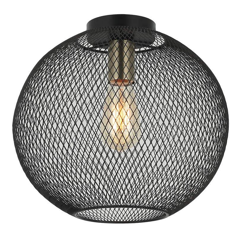 Bright Star Black Metal Mesh 1X40W ES 350Mm