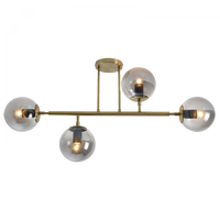 Thumbnail for Bright Star Sat/Gold Ceiling Fitting Smoke Gls 4X40W ES - Superior Electrical