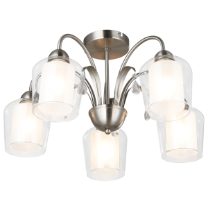 Bright Star Satin Chr Clear Outer+ Frosted Inner 5X40W SES - Superior Electrical