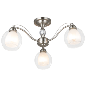 Bright Star Satin Chr Clear Outer,Frosted Inner Gls 3X40W SES - Superior Electrical