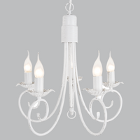 Thumbnail for Bright Star Fossil Whiteiteite Metal Chandelier 5X60W SES - Superior Electrical