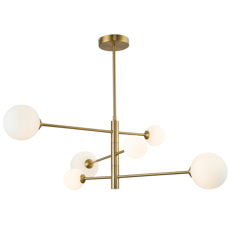 Bright Star Gold Metal Chandelier Opal Gls 6X5W G9 - Superior Electrical