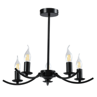 Thumbnail for Bright Star Black Metal Chandelier 5 X 40W SES - Superior Electrical