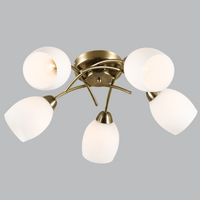 Thumbnail for Bright Star Antique Metal Chandelier Whiteiteite Gls 5X40W ES - Superior Electrical