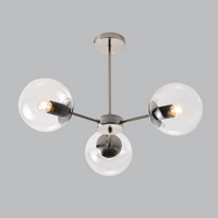 Thumbnail for Bright Star Satin Metal Clear Glass Chandelier 3X40W ES - Superior Electrical