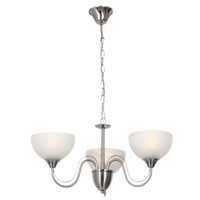 Thumbnail for Bright Star Satin Chr Chandelier Alabaster Glass 3X60W ES - Superior Electrical
