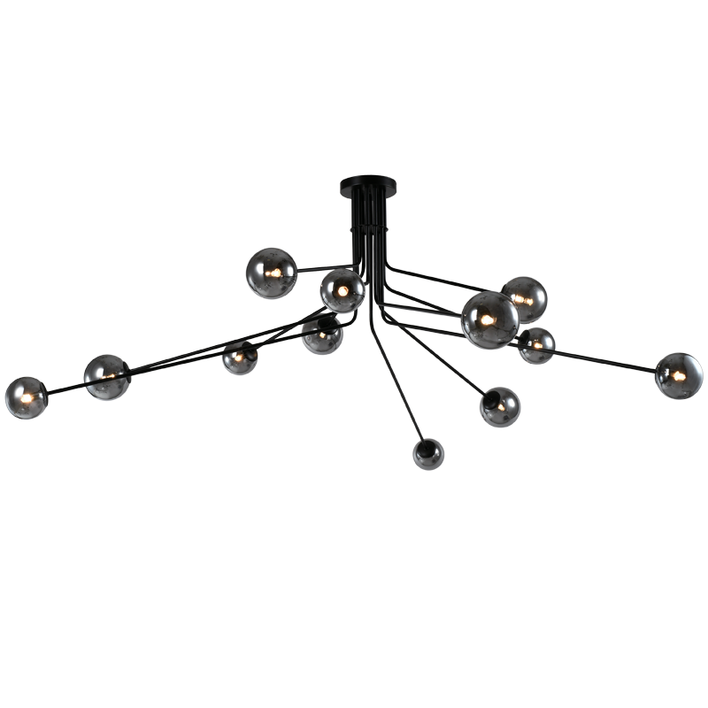 Smoke Glass Chandelier 12-Light G9 - Superior Electrical