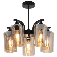 Thumbnail for Bright Star Iron & Glass Chandelier 5X60W ES - Superior Electrical
