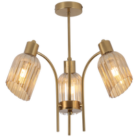 Thumbnail for Bright Star Gold Chandelier With Glass 3X40W ES - Superior Electrical