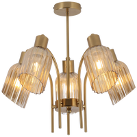 Thumbnail for Bright Star Gold Chandelier With Glass 5X40W ES - Superior Electrical