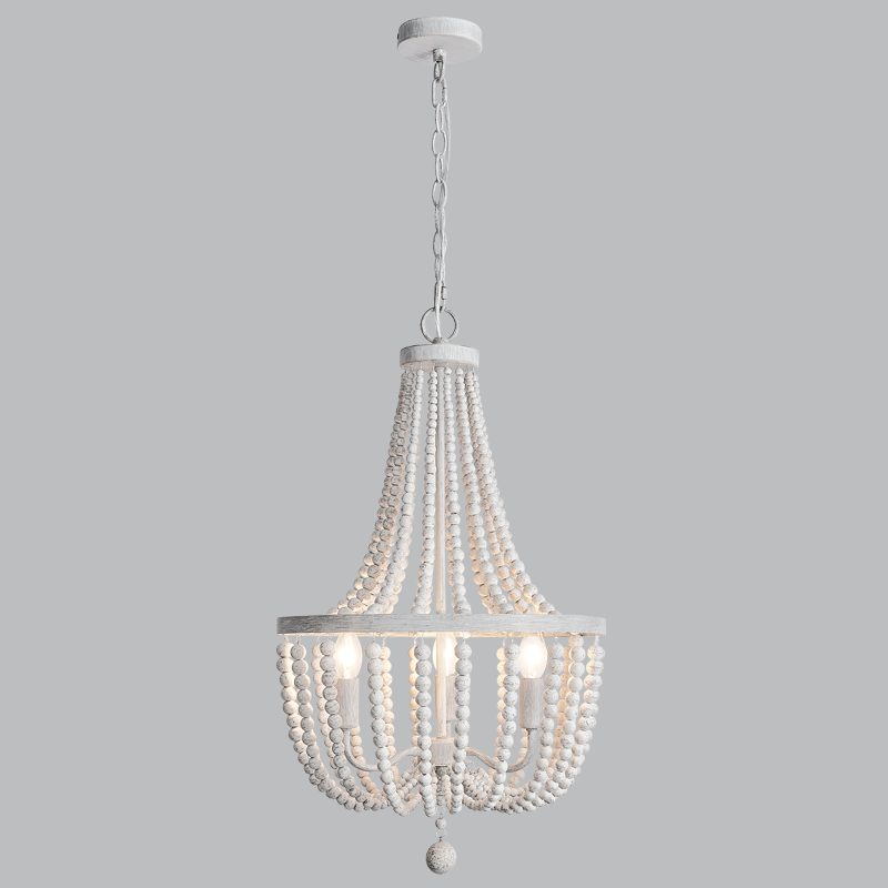 Wood Chandelier 3-Light Ses/E14