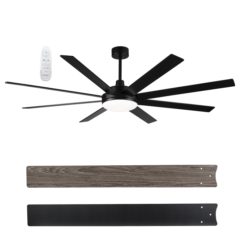 72" LED 8-Blade Ceiling Fan 24W 55W