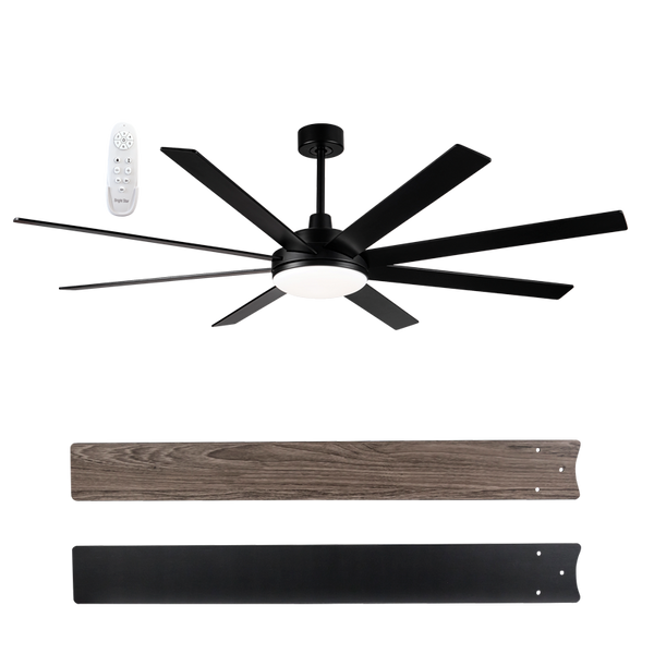 72" LED 8-Blade Ceiling Fan 24W 55W