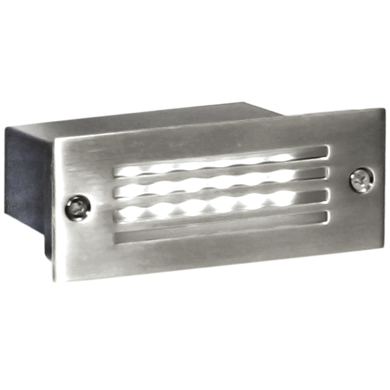 Bright Star Rectangle, Grid,IP44, Stainless, 12 X 0.1W=1.2W