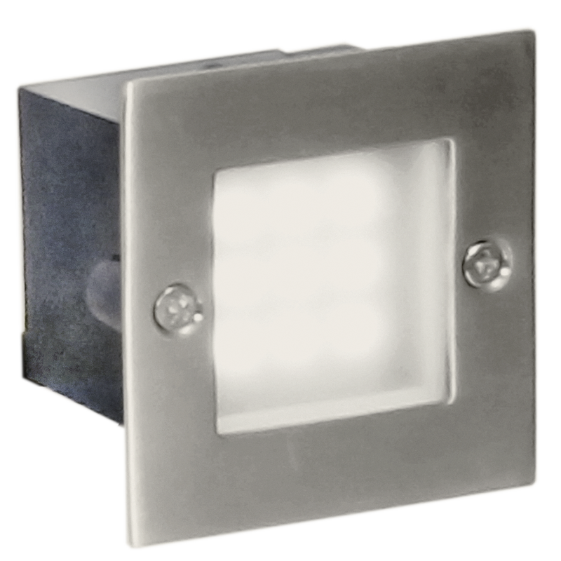 Bright Star Square,IP44, Stainless, 9 X 0.1W=0.9W