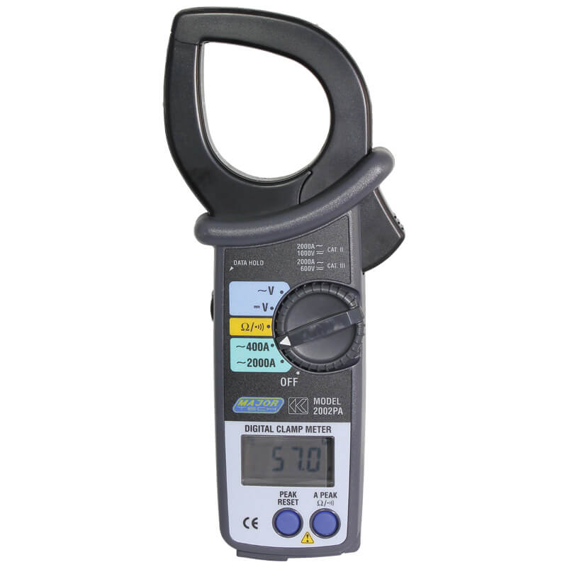 Veti 2000A AC Clamp Meter, CAT III 600V