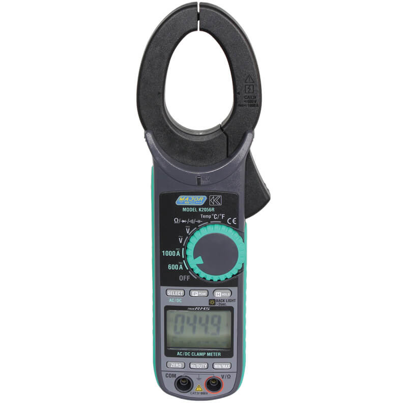 Veti 1000A AC/DC TRMS Clamp Meter, CAT IV 600V