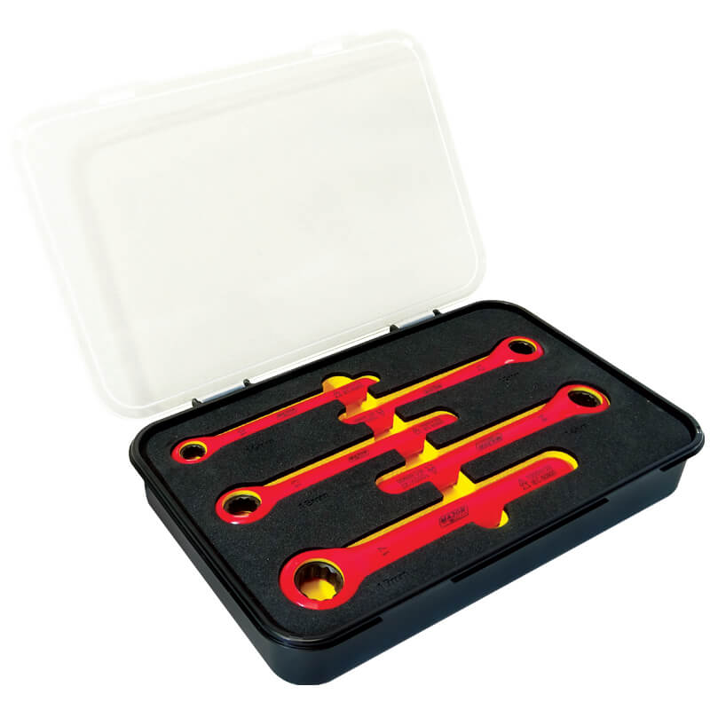 Veti 5 Piece Ratchet Ring Spanner Set, 1000V EN 60900