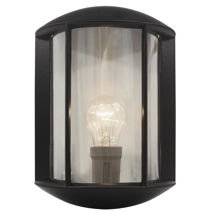 Bright Star Alu & Clear Glass Wall Mount Ip44 1X60W Es 5
