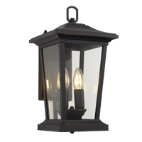 Thumbnail for Bright Star Down Facing Aluminium Latern Clear Glass IP54 2X40W E14