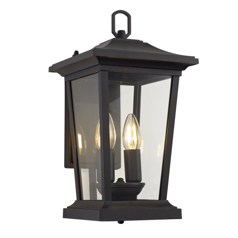 Bright Star Down facing Alu Latern Clear glass IP54 2x40W E14 from Superior Electrical