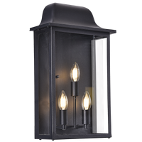 Thumbnail for Bright Star 3 X 40W E14 IP54 Metal Lantern Clear Glass - Superior Electrical