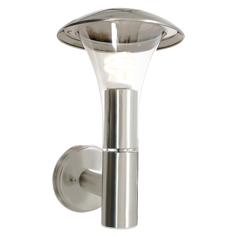 Bright Star Stainless Steel Clear Poly Cover IP44 1x11W ES