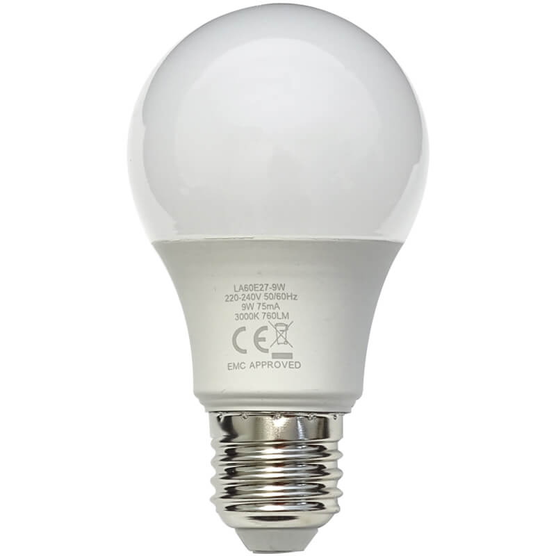 Veti 9W A60 E27 LED Lamp 3000K