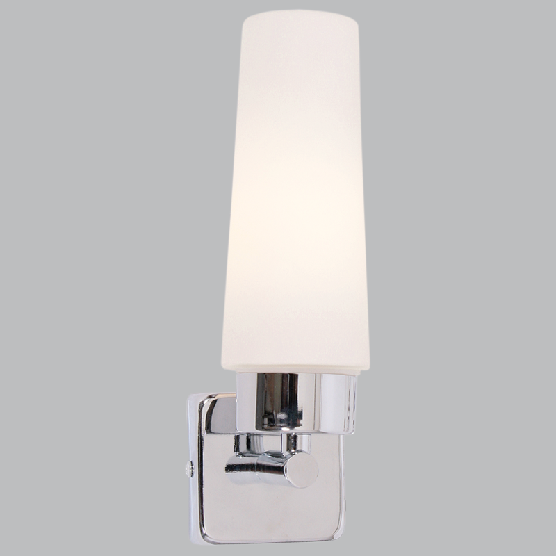 Bright Star IP44 P/Chr, Sealed Wh Glass, 60W SES