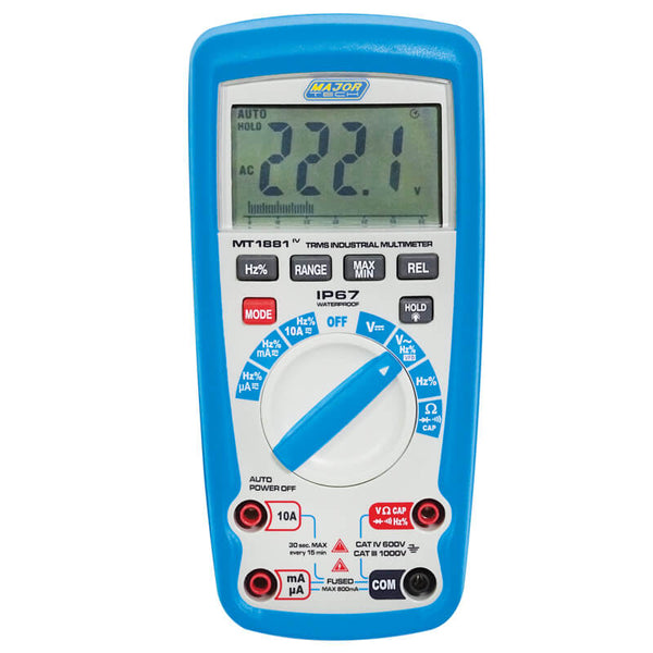 Veti 1000V AC/DC IP67 TRMS Multimeter, CAT IV 600V