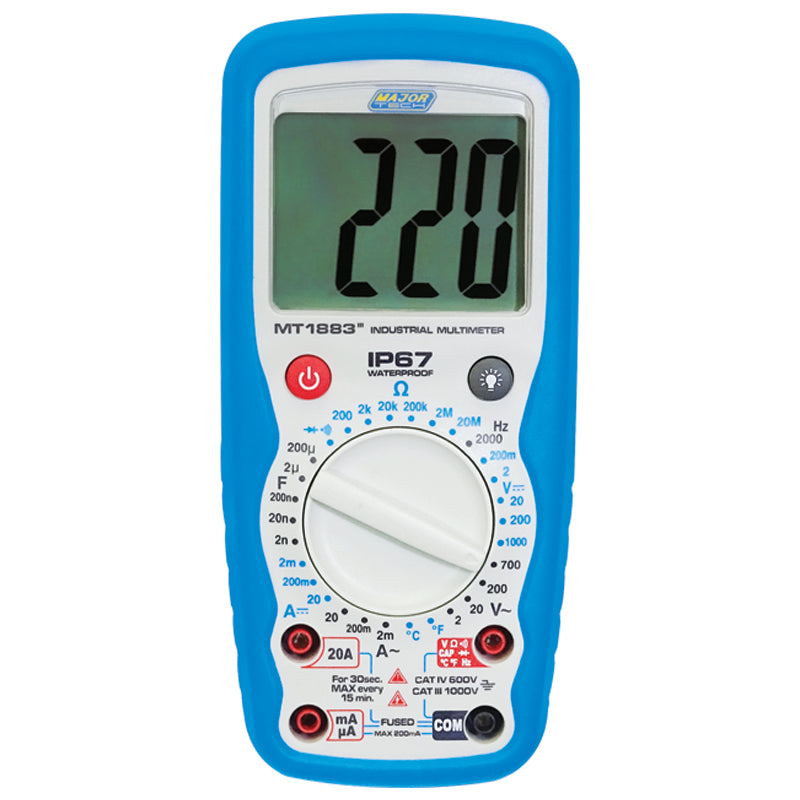 Veti 1000V AC/DC IP67 TRMS Multimeter, CAT IV 600V