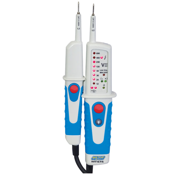 Veti 690V AC/DC LED Voltage Tester, CAT IV 600V