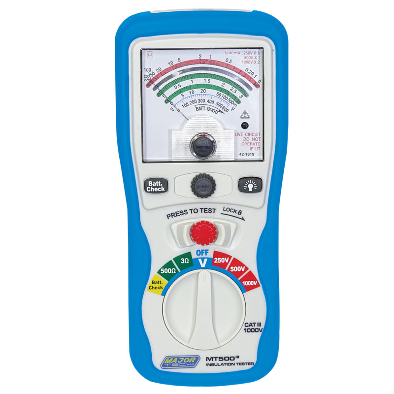 Veti 250/500/1000V Analogue Insulation Tester, CAT IV 600V