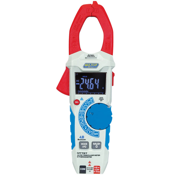 Veti 600A AC/DC TRMS BT Clamp Meter & IR Thermometer, CAT IV 600V