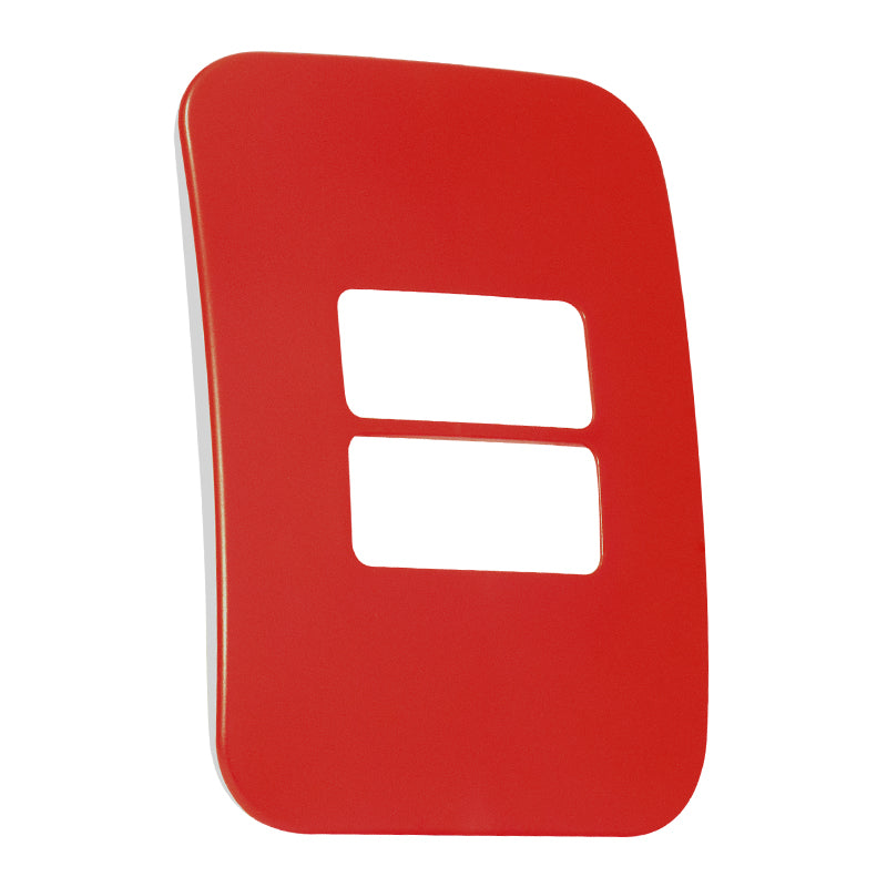 Veti Two Single Mod Cover Plate RD Unsprayed (100mmx50mm) Horizontal