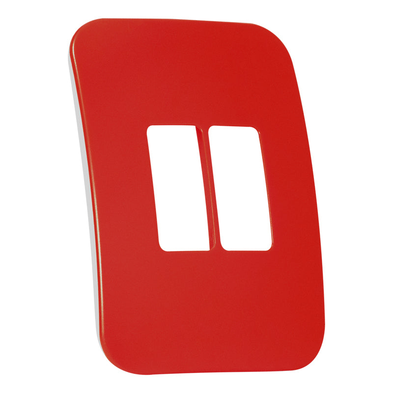 Veti Two Single Mod Cover Plate RD Unsprayed (100mmx50mm) Vertical