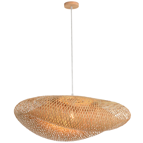 Bright Star 1X60W ES (LED Only) Rattan Pendant