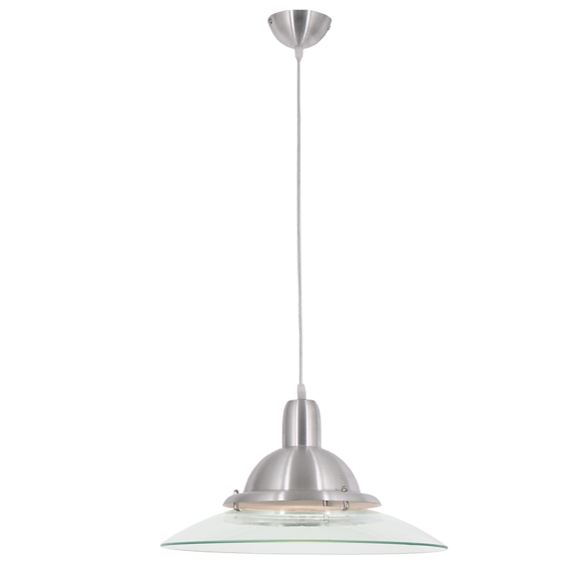 Bright Star Aluminium + Clear Glass Pendant 1X60W ES - Superior Electrical