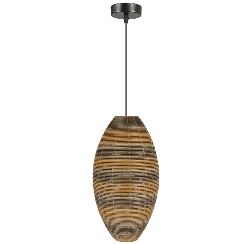 Bright Star Metal & Rattan Pendant 1X60W ES