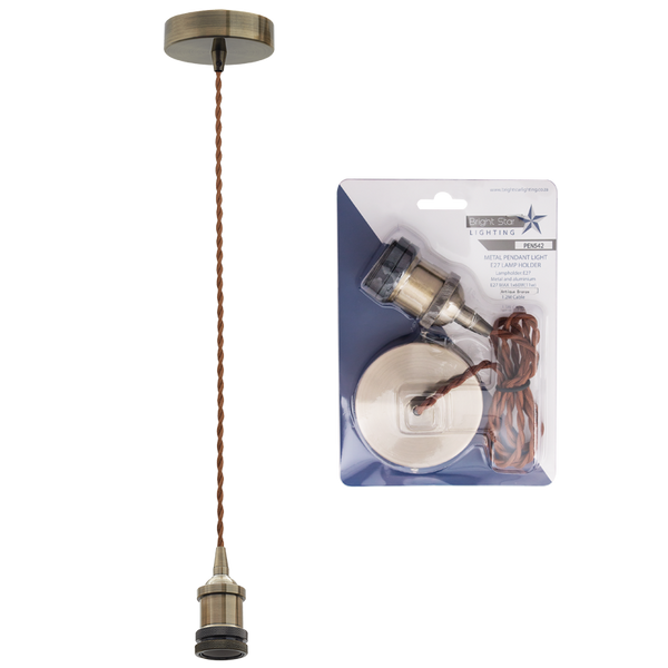 Bright Star Blister Pack Satin Chr Pendant 1X60W Es 4