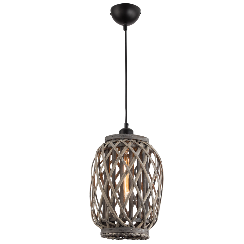 Bright Star Metal And Rattan Pendant 1X60W ES