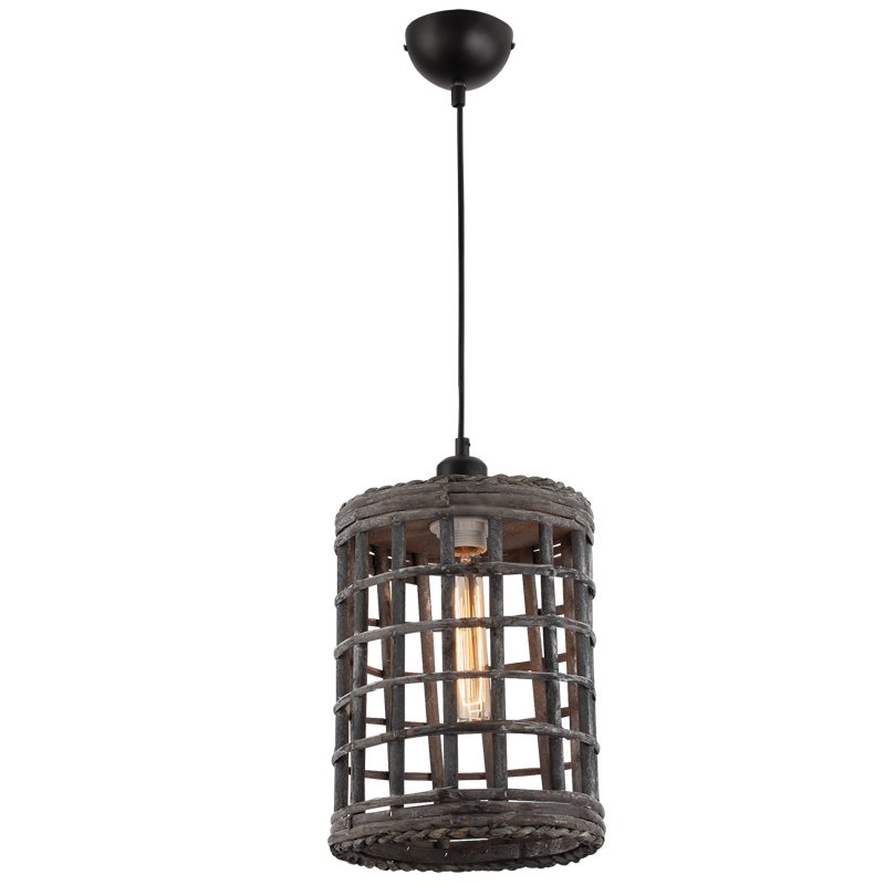 Bright Star Metal And Rattan Pendant 1X60W ES