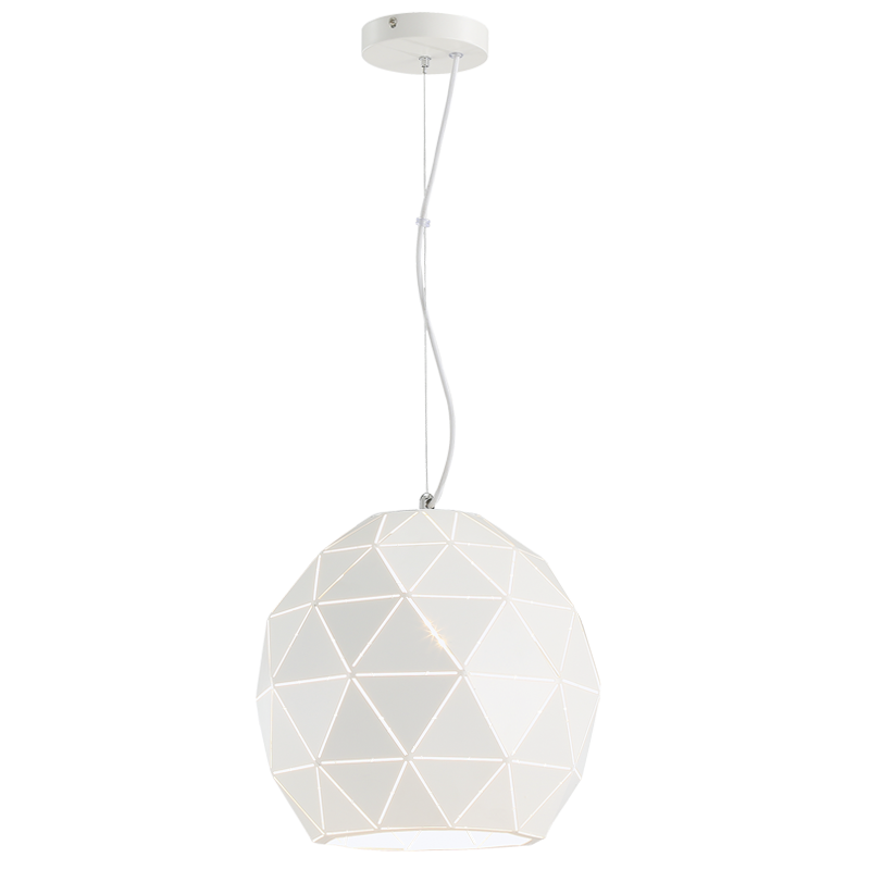 Bright Star White Metal Pendant 1X40W Es 300Mm