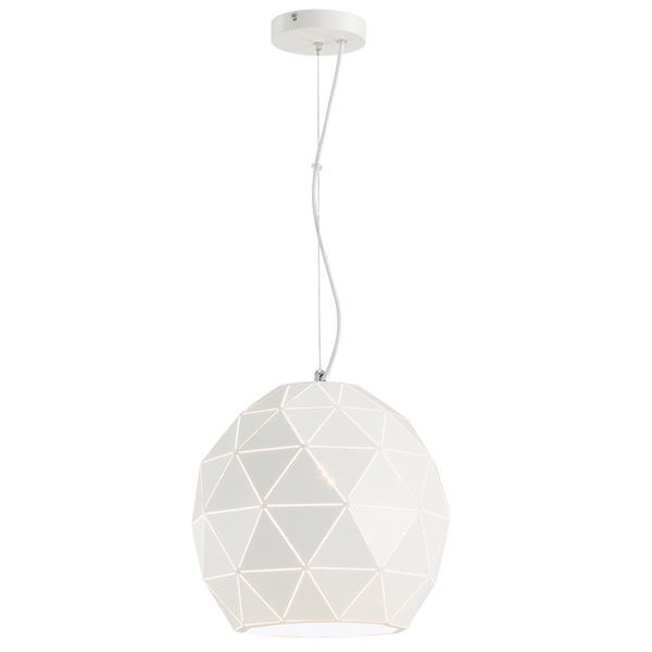 Bright Star White Metal Pendant 1X40W Es 300Mm