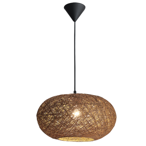 Bright Star Brown Twine Pendant 1X11W ES 400Mm - Superior Electrical
